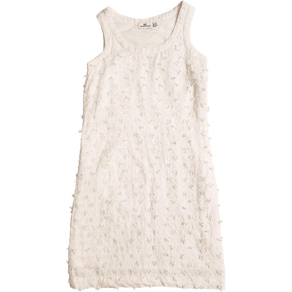 Vineyard Vines Nautical Scallop Shift Linen Dress